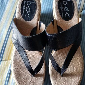 B.O.C. Black Wedge Sandal